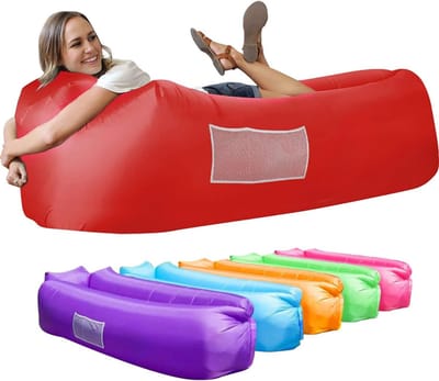 ZMR® Opblaasbare Bank - Campingstoel - Opblaasbare Loungebank - Rood - 208cm x 69cm x 89cm