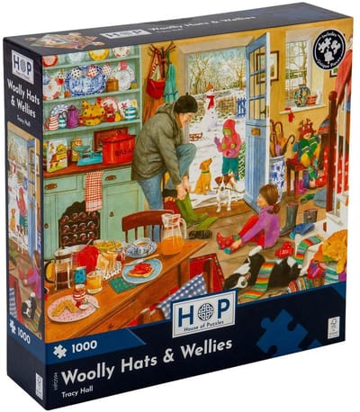 House of Puzzles legpuzzel 1000 stukjes Woolly Hats & Wellies puzzel.