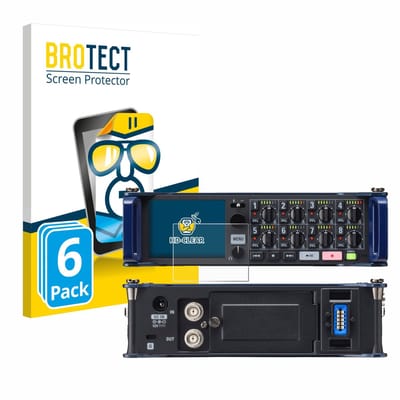 BROTECT - Screenprotector voor Zoom F8 field recorder - Folie Beschermfolie transparant 6 Stuks