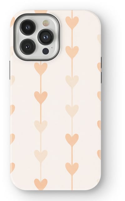 Tough Hoesje met Hartjes geschikt voor iPhone 13 Pro Max | Little Love Tough Case Geschikt voor Mag | Hartjes Print Backcover geschikt voor iPhone 13 Pro Max Vertical Hearts