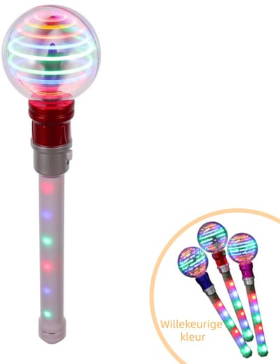 longziming -Lichtgevende Toverstaf - Roterende LED Staf - Feestaccessoire - Spinnend Lichteffect - Batterijbediend - Kunststof - Duurzaam Ontwerp - Ideaal Voor Optredens - 1 Stuk