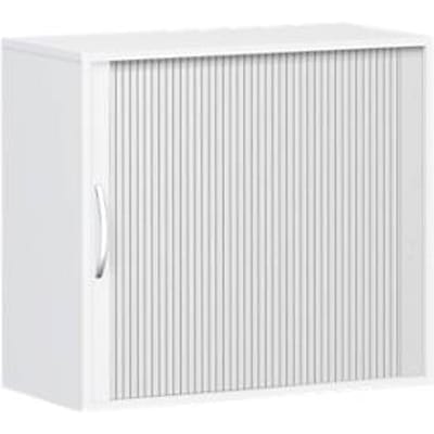 Roldeurkast PALENQUE, 2 ordnerhoogten, B 800 x D 400 x H 752 mm, wit
