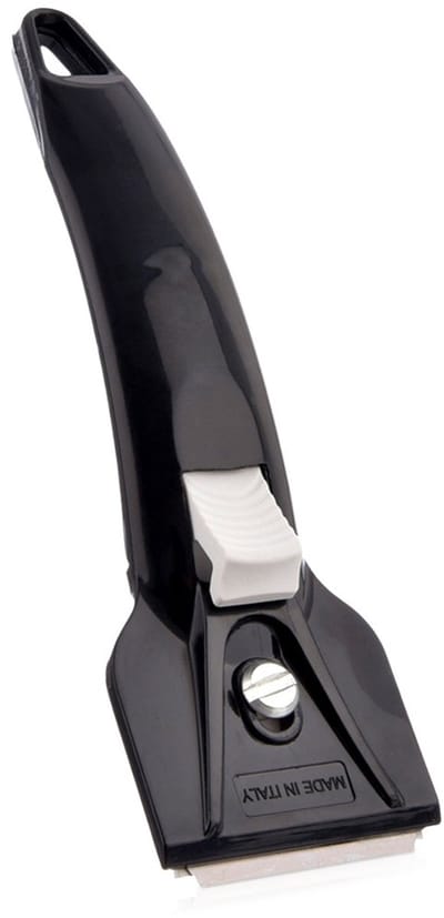 Keramische en Inductie Kookplaatkrabber - 16 cm - RVS Schraper voor Kookplaat - Inclusief Mesje - Effectieve Reiniging - Zilver