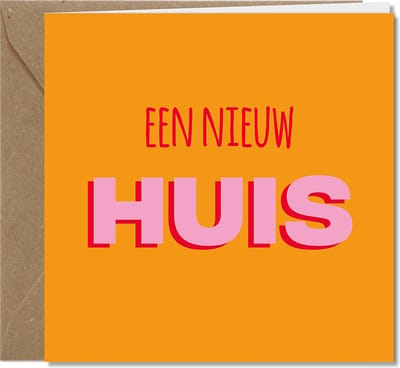 Tallies Cards - Nieuw Huis - Happy Colors wenskaarten