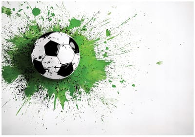 WALLARENA - Fotobehang - 150x105 cm - fotobehang voor jongens met voetbal voor de kinderkamer