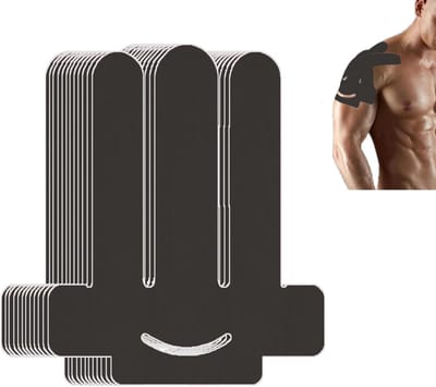 Kinesiotapes Pre-Cut voor Schouder (Zwart, 12pcs)