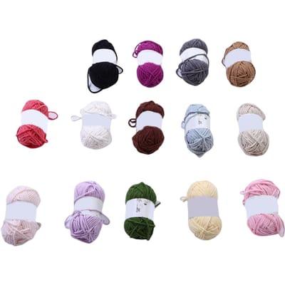 14 Pièces Fil Épais pour Crochet Tricot Main Tricot Bras Fil Chenille Jumbo Épais Doux Pelucheux Épais Moelleux