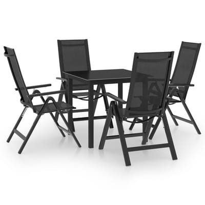 vidaXL - 5-delige - Tuinset - aluminium - antracietkleurig