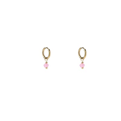 Go Dutch Label Oorhangers One Bead Hoop Goud