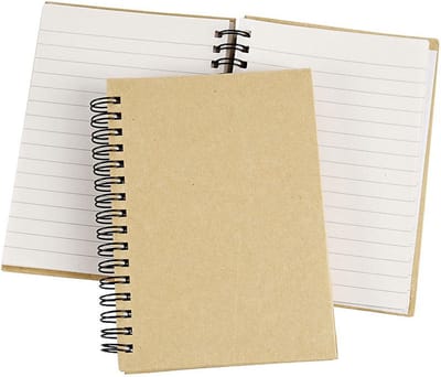 Spiraal gebonden notitieboek, A6, vel 105x148 mm, 60 gr, bruin, 1 stuk