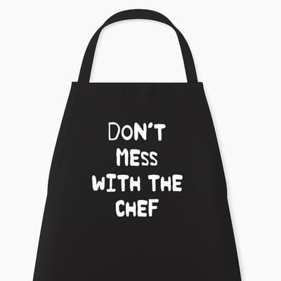 Keukenschort "Don’t mess with the Chef" | Feestelijk Cadeau voor Koks | Kerst & Sinterklaas