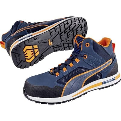 PUMA Crosstwist Mid 633140-42 Hoge veiligheidsschoenen S3 Schoenmaat (EU): 42 Blauw, Oranje 1 stuk(s)