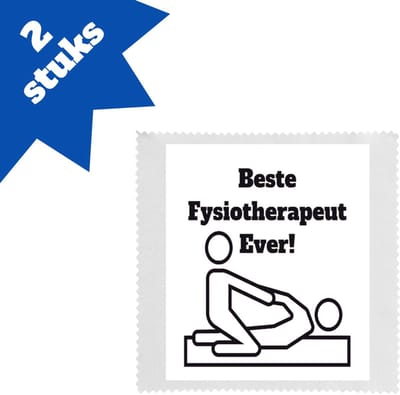 Akyol - beste fysiotherapeut brillendoekjes - Beste fysiotherapeut - therapeut - cadeau - 17,8 bij 17,8 cm - 2 stuks