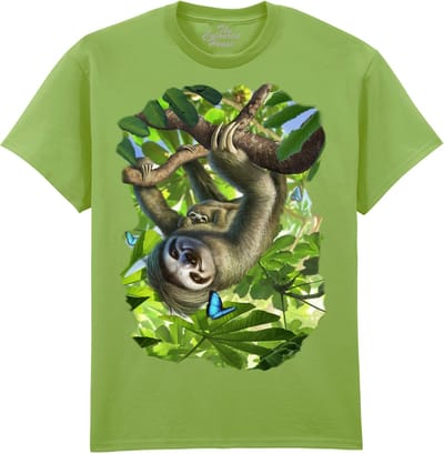 Luiaard Mama Sloth The Coloured House T-shirt XL
