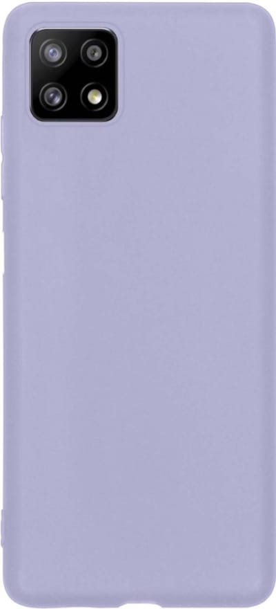 Hoes - Geschikt voor Samsung Galaxy M22 - Sterk & Shockproof - Hoesje Cover - Siliconen Case - Lila