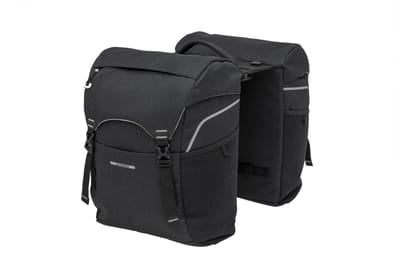 New Looxs Sports Double - Dubbele Fietstas - Ingebouwde MIK adapter - Afneembare Fietstas van Waterdicht Polyester - 32 Liter - Zwart