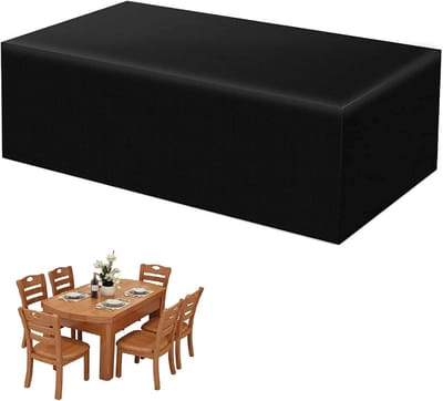 Famanu – Tuinmeubelhoes - 220 x 220 x 90 cm tuintafelhoes waterdicht - 420D zwaar belastbare Oxford polyester outdoor patio tafelhoezen rechthoekig winddicht - anti-UV voor stoel en tafel patio set hoezen