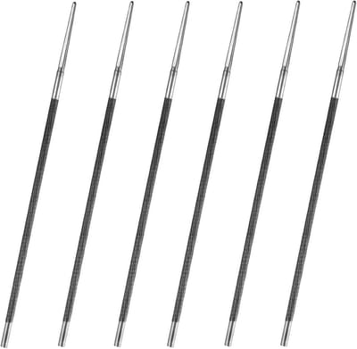 Kettingzaagvijlen - Ronde vijlen - Kettingen slijpen - Hoge hardheid staal - 6 stuks 55 mm - Zilver