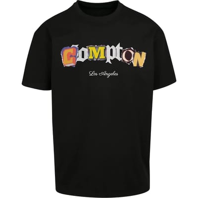 Mister Tee - Compton L.A. Oversize Heren T-shirt - XS - Zwart