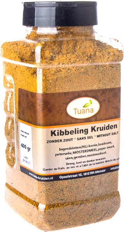 Tuana Kruiden - Kibbeling Kruiden Zonder Zout - Strooibus 400 Gram - GP-K-0054