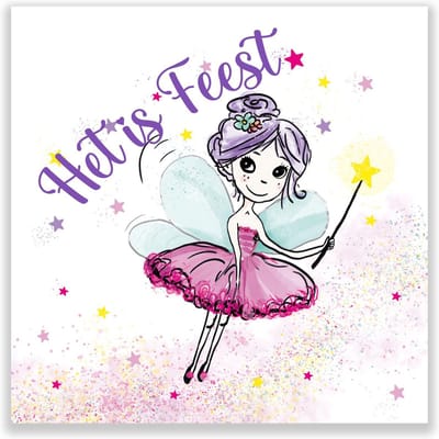 Uitnodigingen kinderfeest elfjes – 10 stuks – Magisch kinderfeest – Toverstaf – Inclusief envelop – 15 x 15 cm
