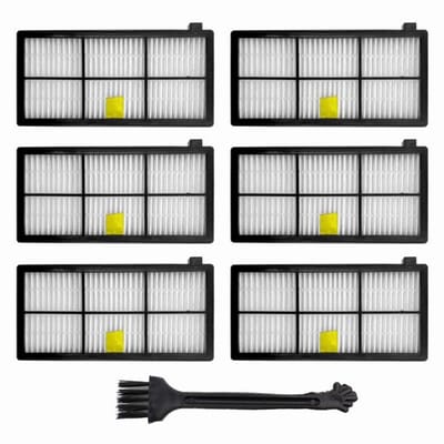 Dailygoods- Filters 8 Stuks - Compatibel met iRobot Roomba 800/900 Serie - Vervangingsonderdelen - Robotstofzuiger Accessoires - Reinigingsborstel Inbegrepen - Stofzuigerfilters