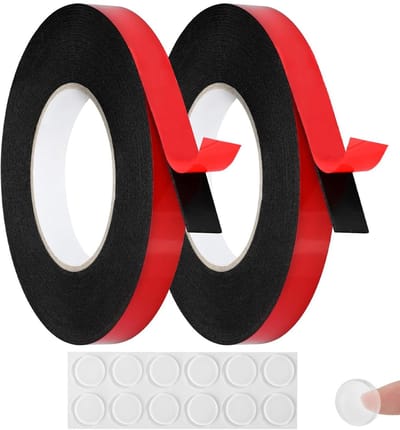 plakband, extra sterk, plakpunten, dubbelzijdig plakband, smal, schuimtape, waterdicht, om foto's op te hangen, zonder boren, buitenbereik auto, 10 mm/20 mm x 10 m, 3 stuks