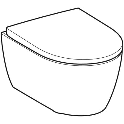 Geberit iCon hangtoilet – compact – TurboFlush – diepte 49 cm – met softclose zitting – mat wit