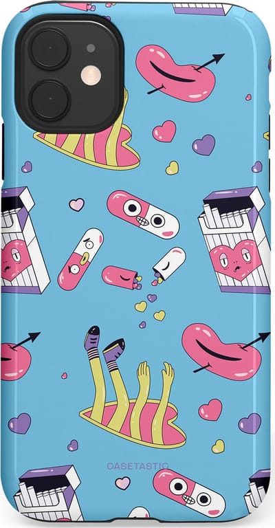 Casetastic Hoesje Geschikt voor Apple iPhone 11 - Stijlvolle Beschermende Duo-layer Case - Liefdespil