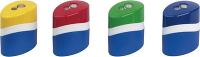 Puntenslijper M+R dubbel Elliptic Swing Soft Touch tonmodel 10 stuks assorti kleuren.