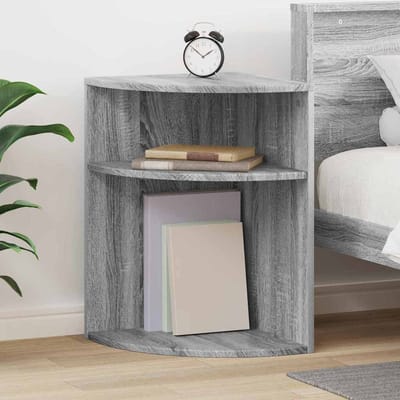 vidaXL - Bijzettafel - Grijs - Sonoma - 39,7 - x - 39,7 - x - 60 - cm - Bewerkt - hout