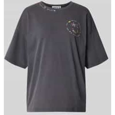 relaxed fit T-shirt met bloemrijk stitching