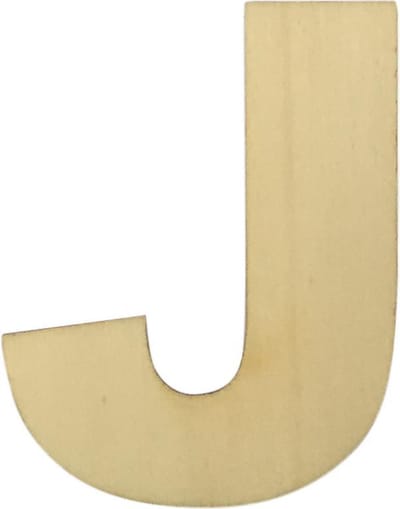 Houten Plakletter J | 8 cm