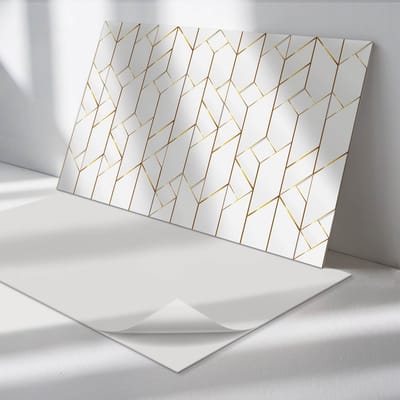 Wallfluent Vinyl Wandpaneel - Geometrisch lijnenpatroon PVC Muurpaneel - 100 cm x 50 cm - Wit PVC wandpaneel - 1 stuk - Rechthoekig Wandbekleding Vinyl - Texturen Wandpaneel - Zelfklevende Wandbekleding - Wandpaneel Keuken en Badkamer