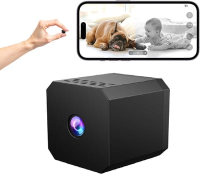 Spy Camera-Verborgen Camera-Spycam-Nachtzicht-Beveiligingscamera-Incl 64GB SD-Kaart-Mini Camera-Zwart