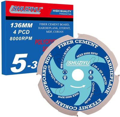 Cirkelzaagblad - Hardieblad Diamant - Vezelcement Snijden - Lange Levensduur - 136mm 4PCD