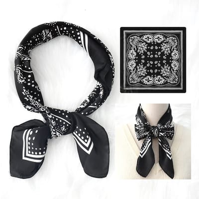 Dames Sjaal - Sjaals - Stola - Vierkante doek - Elegant Stijlvol Dames haar sjaal - Satijn zijde - Hals sjaaltje - Sjaaltje Satijn - Neksjaaltje - Omslagdoek Modesjaals - Neksjaal - Dames Halsdoek -Dame -11，70*70CM