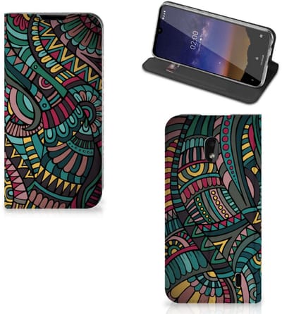 Nokia 2.2 Hoesje met Magneet Aztec