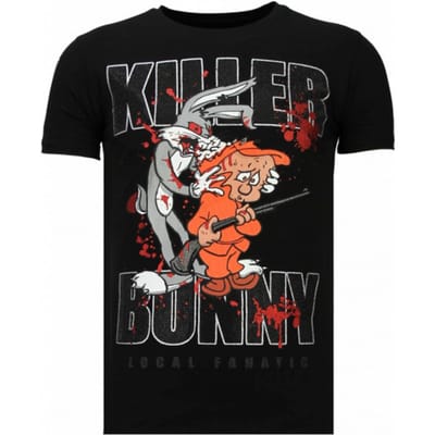 Local Fanatic Killer bunny rhinestone t-shirt