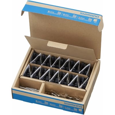 Doos met 25 paar fietsremblokjes in hars Shimano J03A