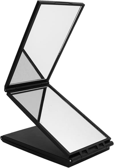 Spiegel voor Haar Knippen - Trifold Spiegel Zelfstyling - Zelf Haar Knippen - Draagbaar Verstelbaar - 25.5 x 18 cm