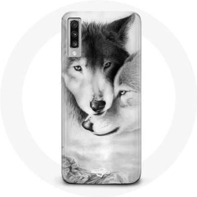 Samsung Galaxy A70 hoesje Wolf Duo dieren