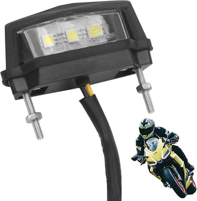 Kentekenplaatverlichting Motor - Kentekenlamp LED - Zichtbaarheid Verbeteren - Universele Compatibiliteit - 12V - Helder