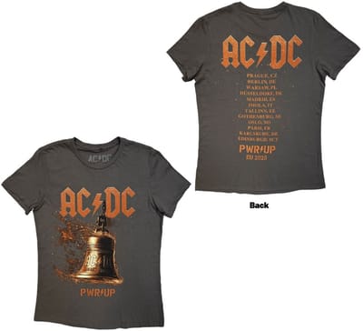AC/DC - Bell Lightning EU Tour '25 Dames Tshirt - S - Grijs