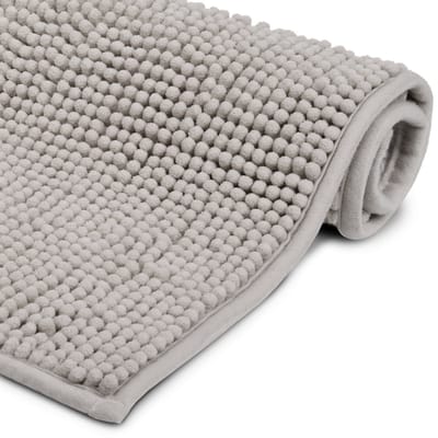Beautissu Badmat Antislip 50x50cm Beaumare WR - Douchemat Grijs Badmat - WC Tapijt, Vloermat voor Douche of Badkamer
