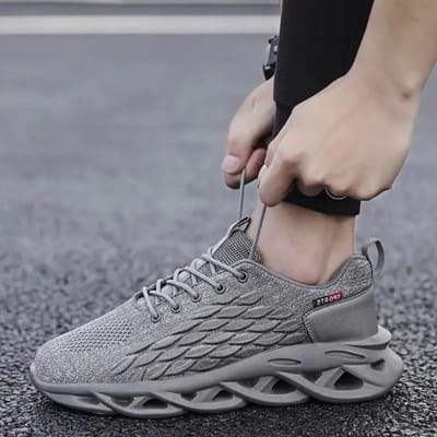 Herensneakers Mesh Ademend Mode Sport Casual Wandelschoenen 43 grijs