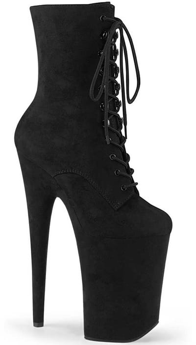 Pleaser - INFINITY-1020FS Plateau Laarzen, Paaldans schoenen - US 12 - 42 Shoes - Zwart