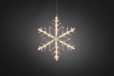 Konstsmide 4440 - Verlicht kerstfiguur - 24 lamps LED sneeuwvlok - 40 cm - 24V - voor buiten - warmwit