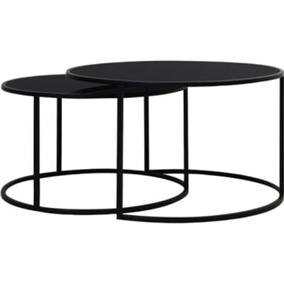 Light & Living Salontafel Duarte - Zwart - Ø65+Ø75cm - Modern