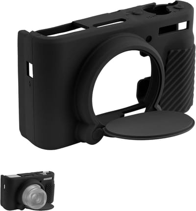 Dailygoody - Cameratas - Antikras Siliconen - Slank en Lichtgewicht - Zwart - Digitale Camerabeschermhoes - Geschikt voor Canon PowerShot SX740 SX730